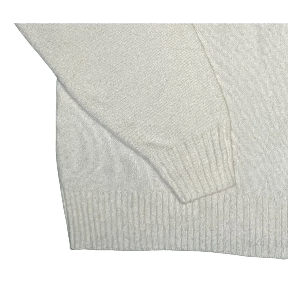 Hollister Cream Goldendoodle Dog Sweater Oversized Women's M Cozy Whimsical Cute - Picture 7 of 8